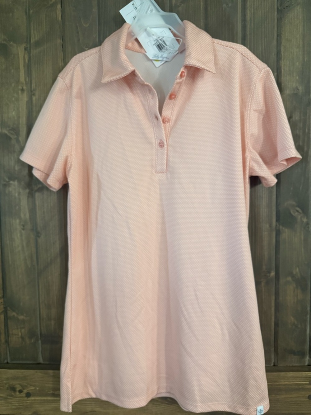 Lady Hagen Peach Short-Sleeve Polo Tunic